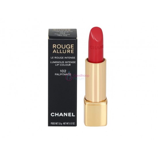 chanel rouge allure luminous intense lip color in 102 palpitante